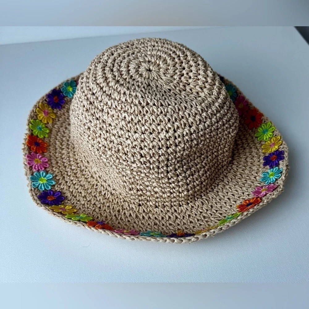 Kids Floral Crochet Hat
